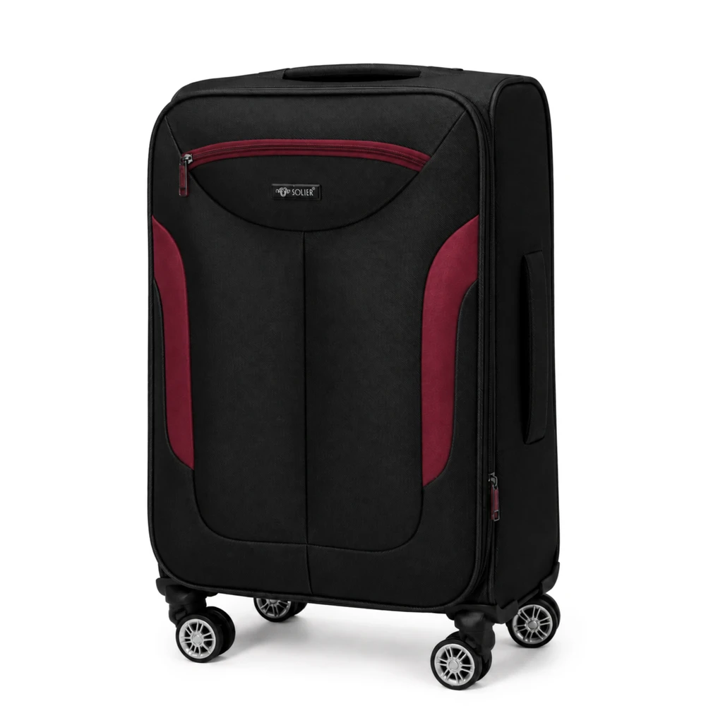 Solier Luggage Medium soft luggage M Solier STL1801 juodas