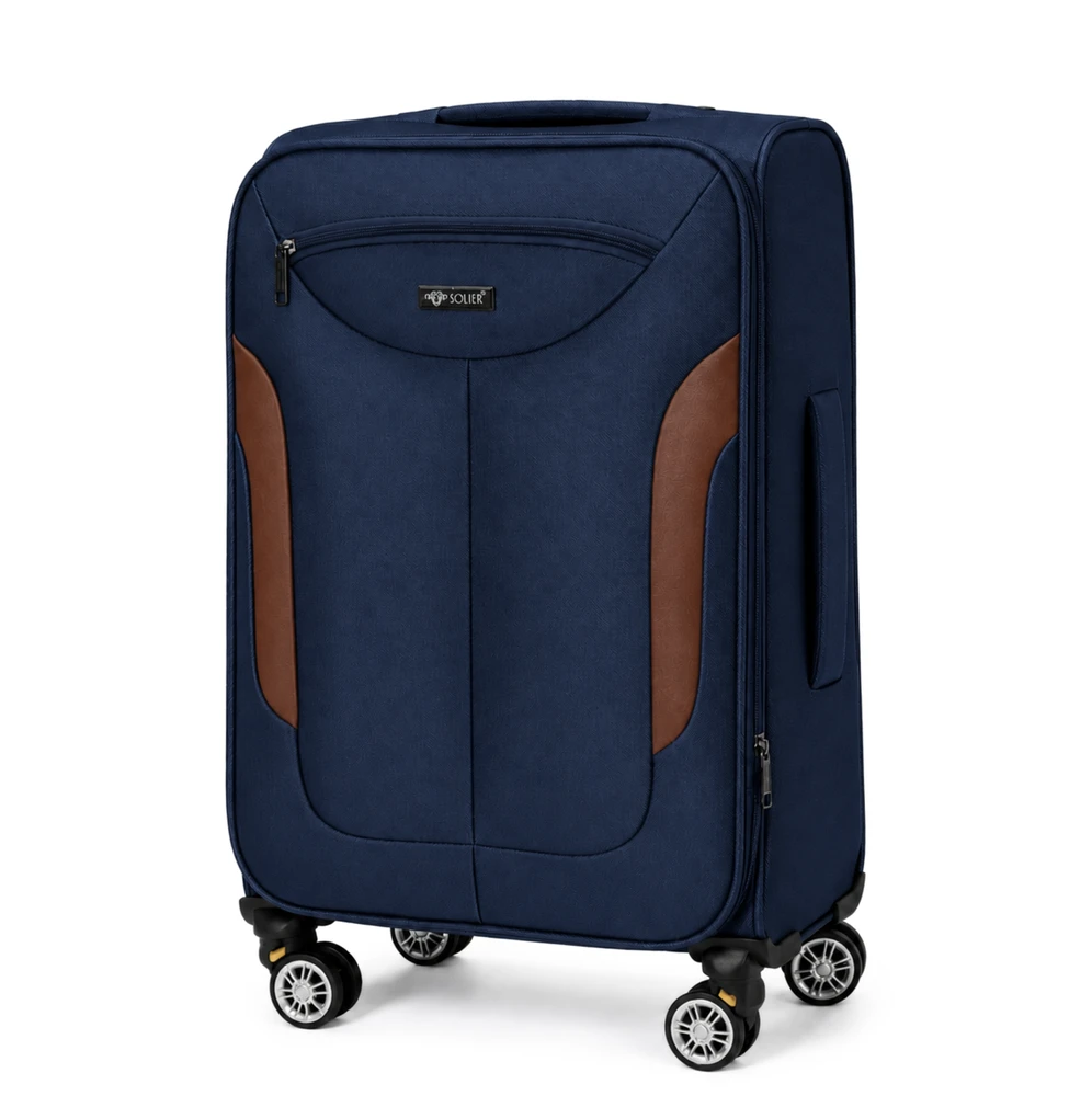 Solier Luggage Medium soft luggage M Solier STL1801 juodas