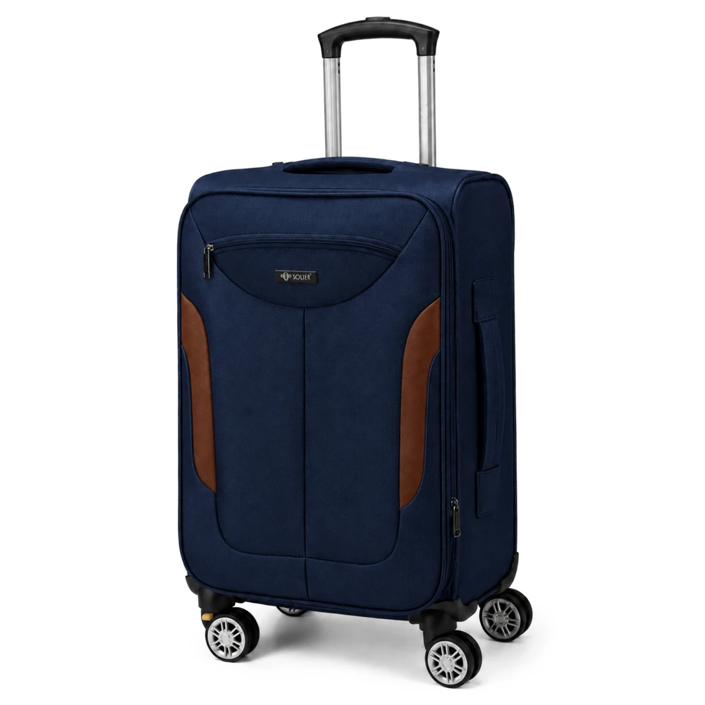 Solier Luggage Medium soft luggage M Solier STL1801 juodas