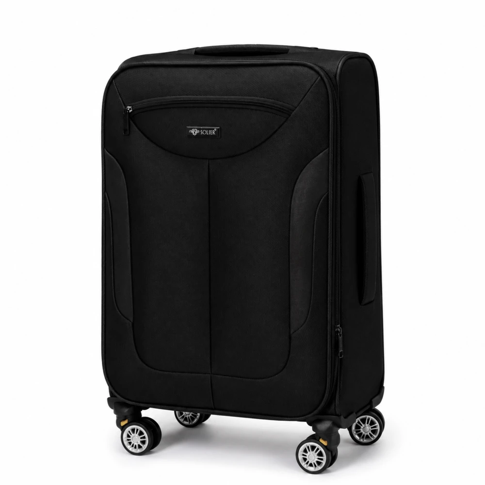 Solier Luggage Medium soft luggage M Solier STL1801 juodas