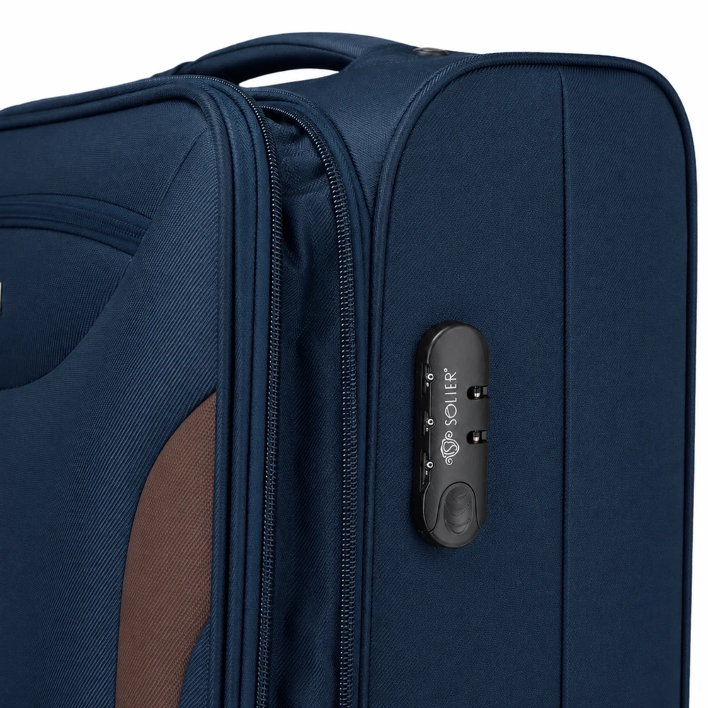 Solier Luggage Medium soft luggage M Solier STL1801 juodas