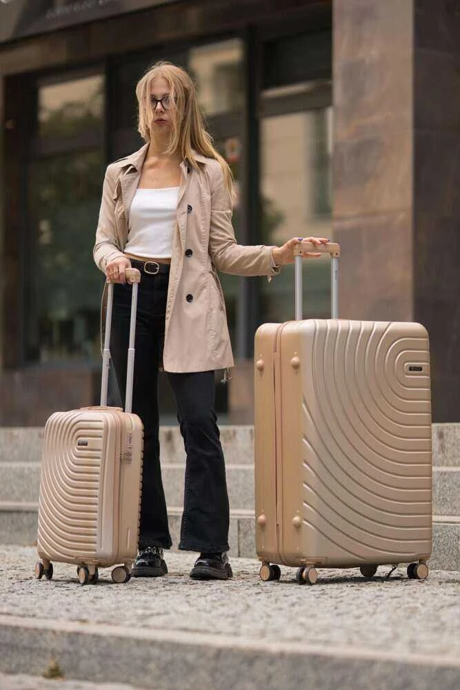 Solier Luggage Vidutinio dydžio M 24 ABS kelioninis lagaminas - SOLIER AVENTOR STL1064 - Auksinis