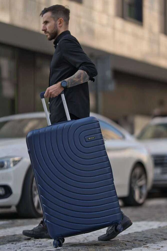 Solier Luggage Vidutinio dydžio M 24 ABS kelioninis lagaminas - SOLIER AVENTOR STL1064 - Tamsiai mėlyna