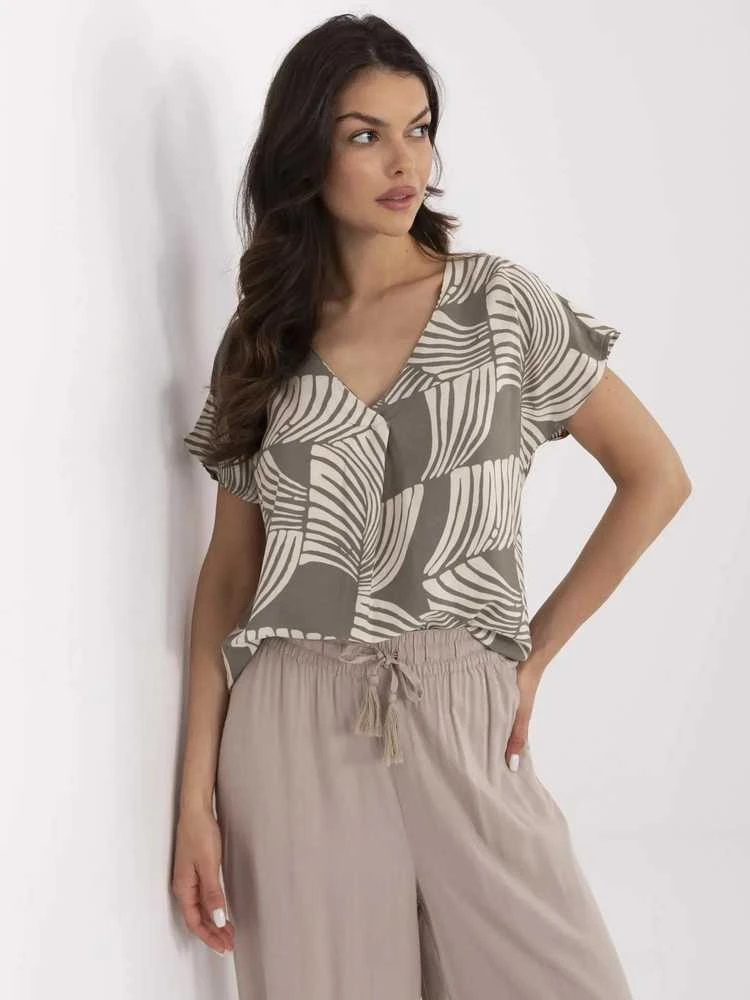 Sublevel Bluzka-D73771M11171D-khaki