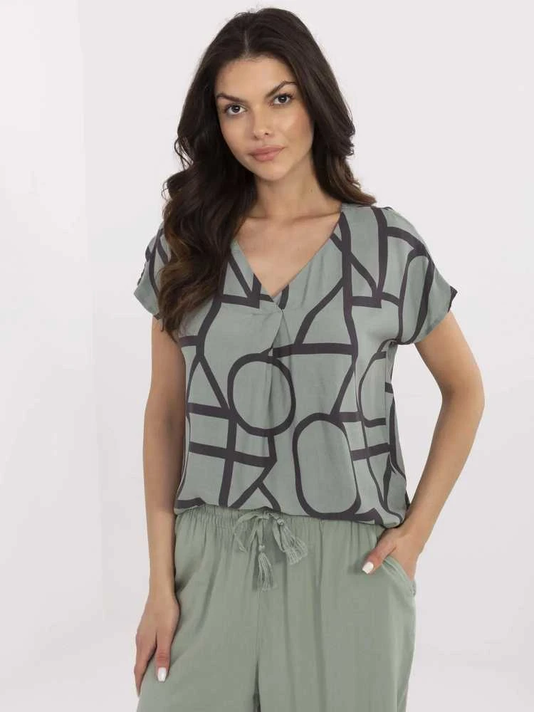 Sublevel Bluzka-D73771M11171D-khaki