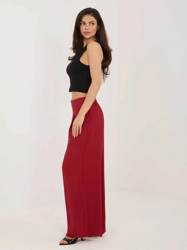 Sublevel Kelnės-D60103M62449E3-ciemny raudona