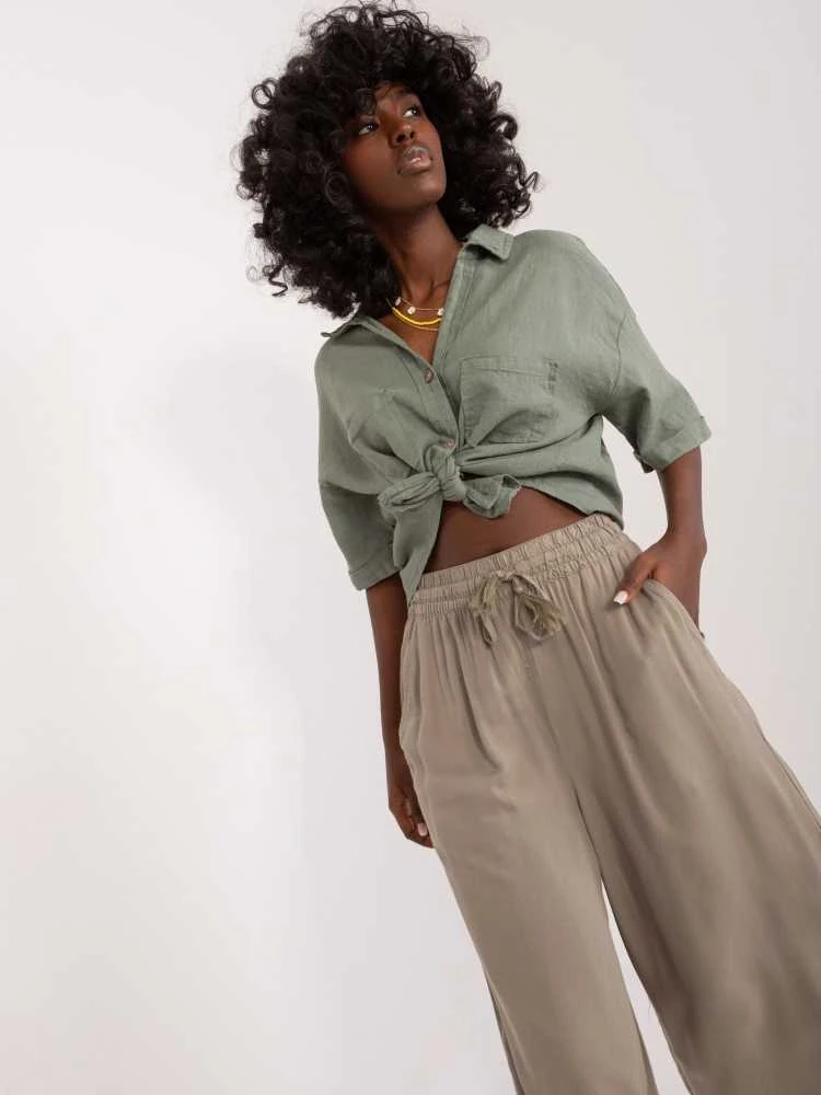 Sublevel Kelnės-D73761M62237E-khaki