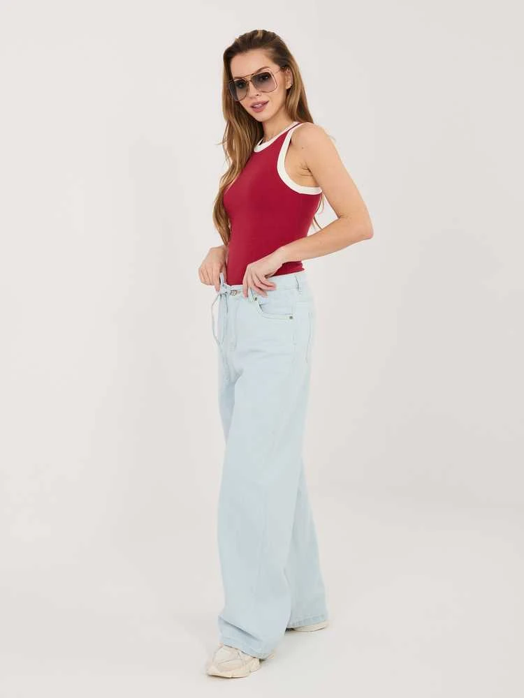 Sublevel Kelnės-D80033BB62629L221-šviesiai mėlyna