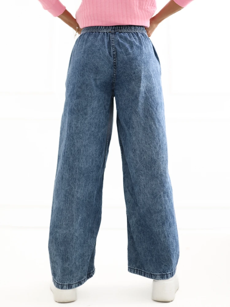 Sublevel Kelnės-D80038BB62627M327-ciemny mėlyna