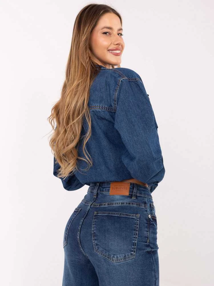 Sublevel Kelnės-D85083BI62544D295-ciemny mėlyna