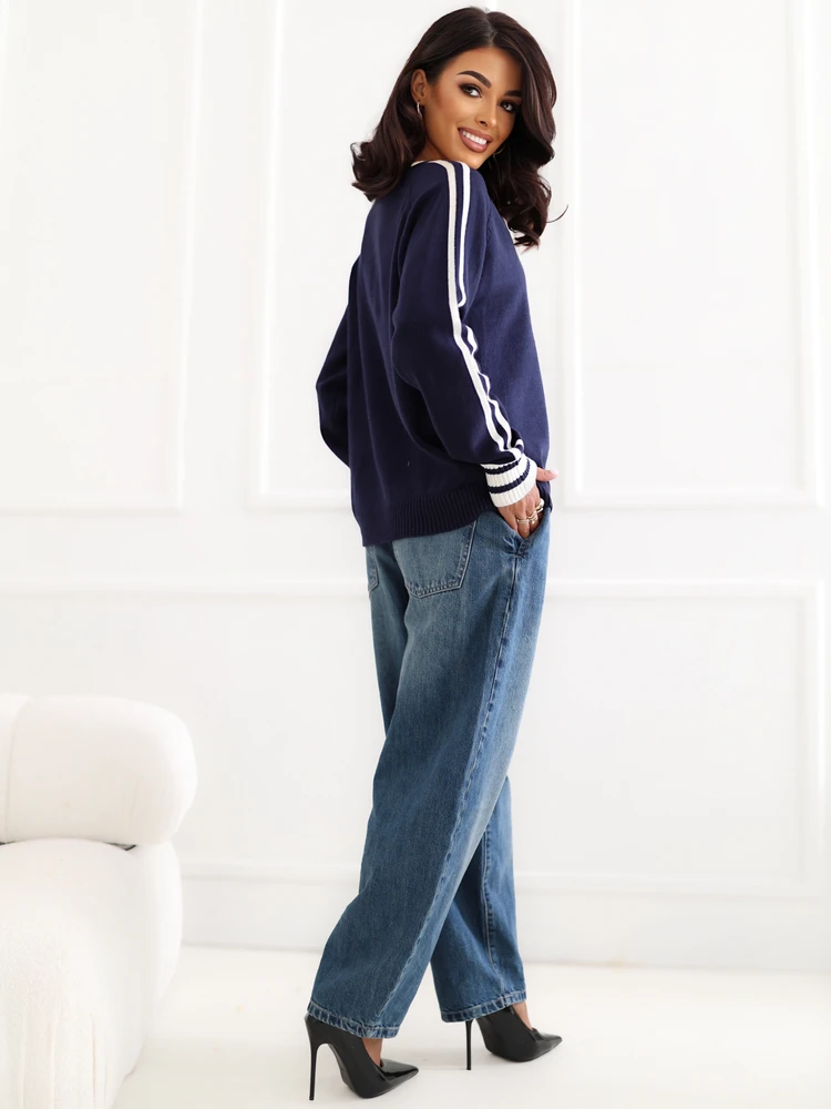 Sublevel Kelnės jeans-D80044AH62683D320-ciemny mėlyna