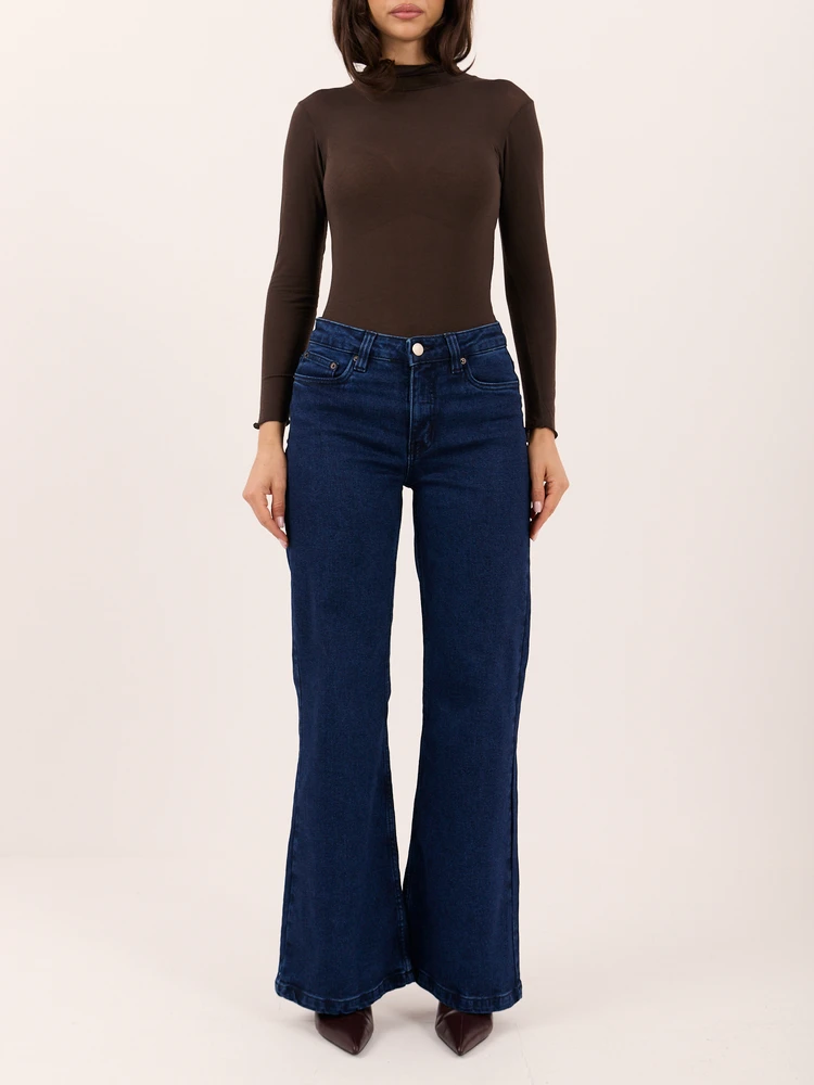 Sublevel Kelnės jeans-D85094BA62673D315-ciemny mėlyna
