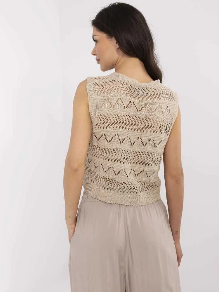Sublevel Sweter-D93076J90849A-smėlio spalva