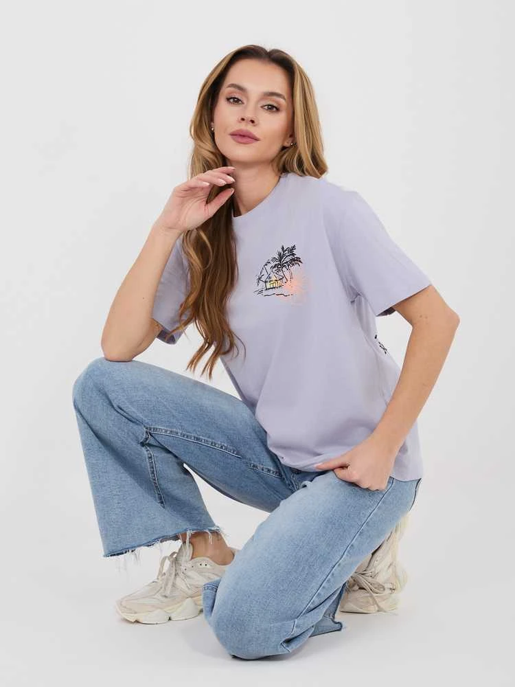 Sublevel T-shirt-D12022AH02645AA-jasny violetinė