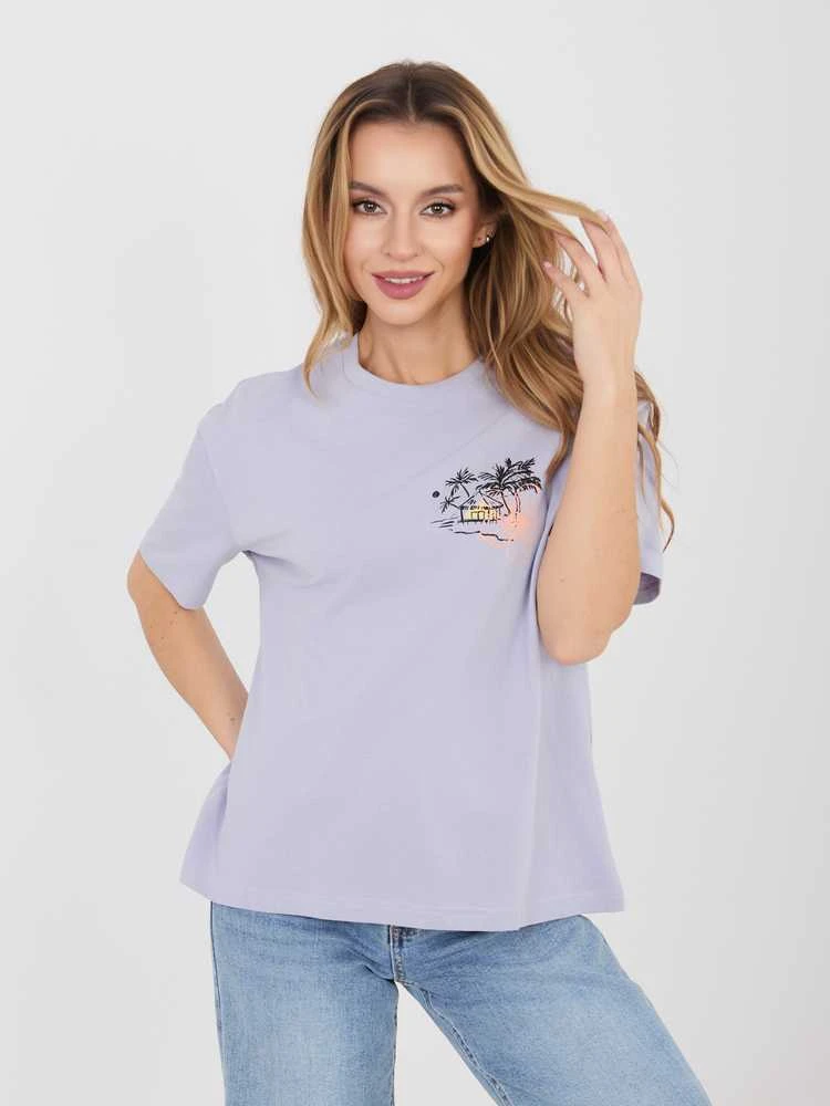Sublevel T-shirt-D12022AH02645AA-jasny violetinė