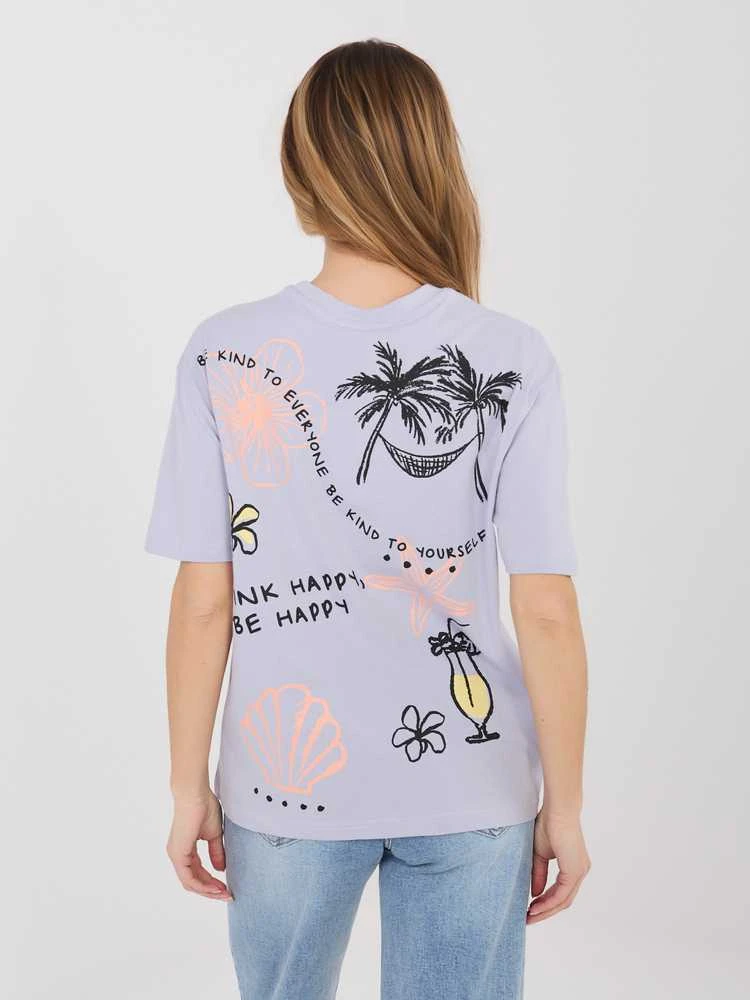 Sublevel T-shirt-D12022AH02645AA-jasny violetinė