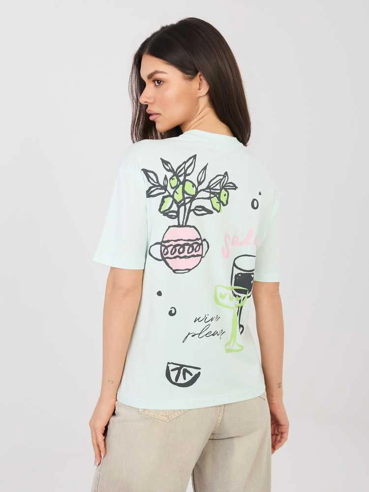 Sublevel T-shirt-D12022AH02645AA-mietowy