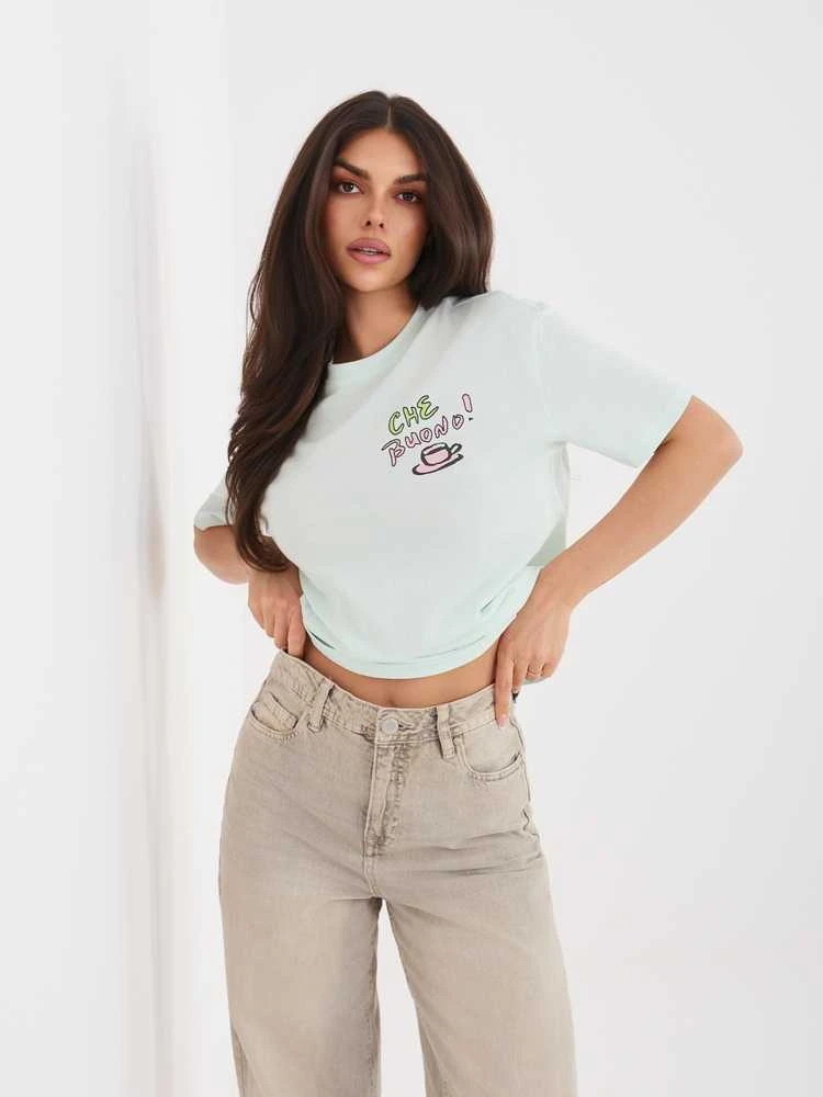Sublevel T-shirt-D12022AH02645AA-mietowy