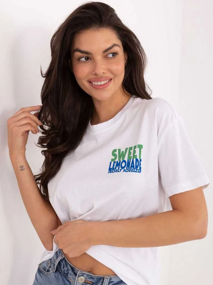 Sublevel T-shirt-D12022AH02645W-balta ir-geltona