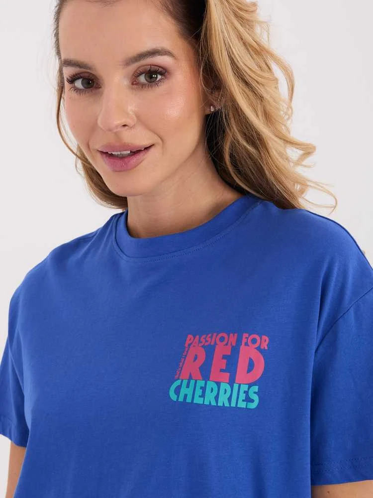 Sublevel T-shirt-D12022AH02645W-ciemny mėlyna