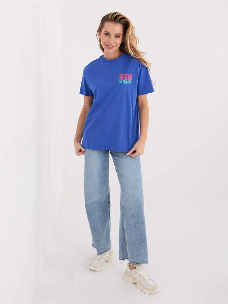 Sublevel T-shirt-D12022AH02645W-ciemny mėlyna