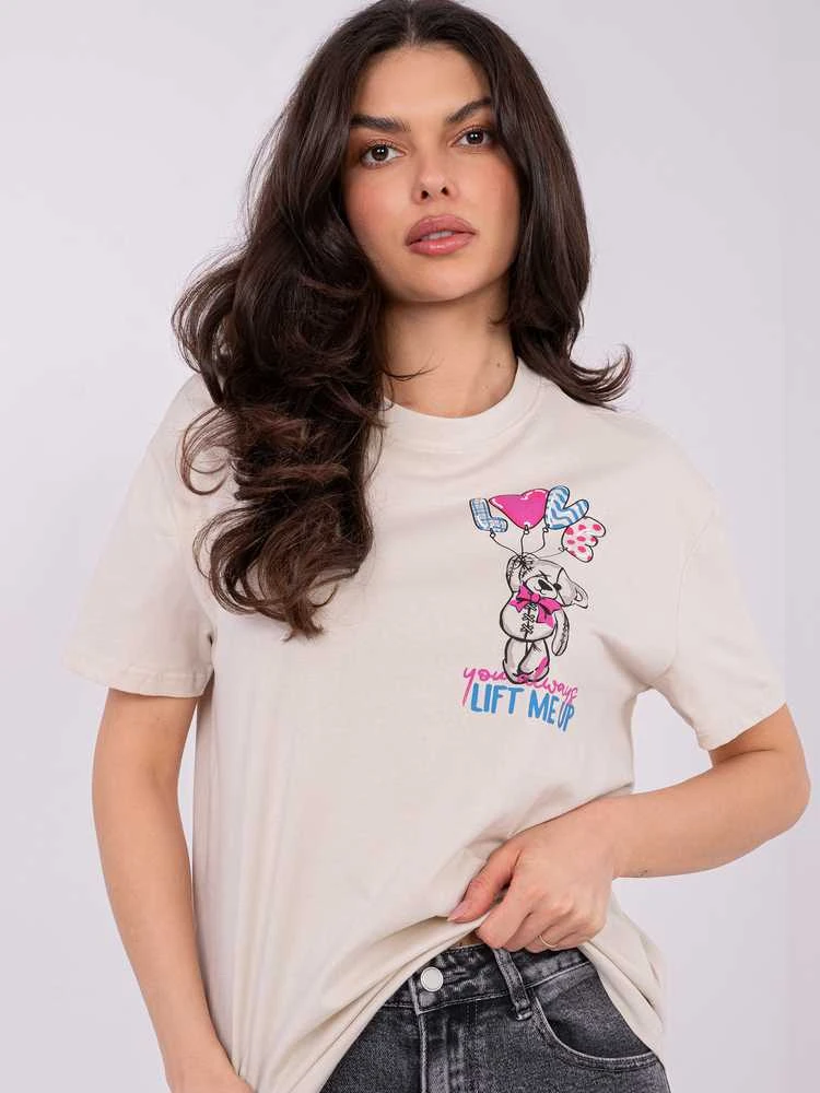 Sublevel T-shirt-D12022AH02645Y-jasny smėlio spalva