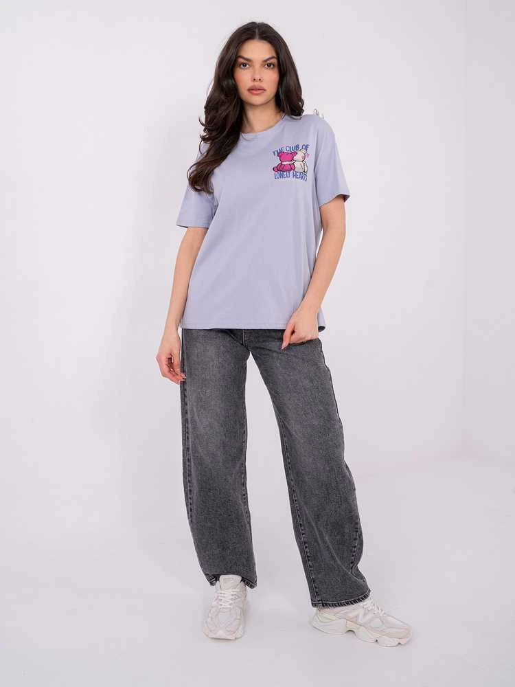 Sublevel T-shirt-D12022AH02645Y-jasny violetinė