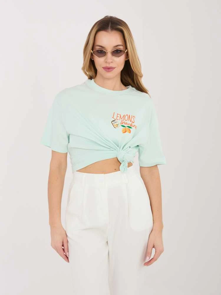 Sublevel T-shirt-D12022AJ02645AD-mietowy