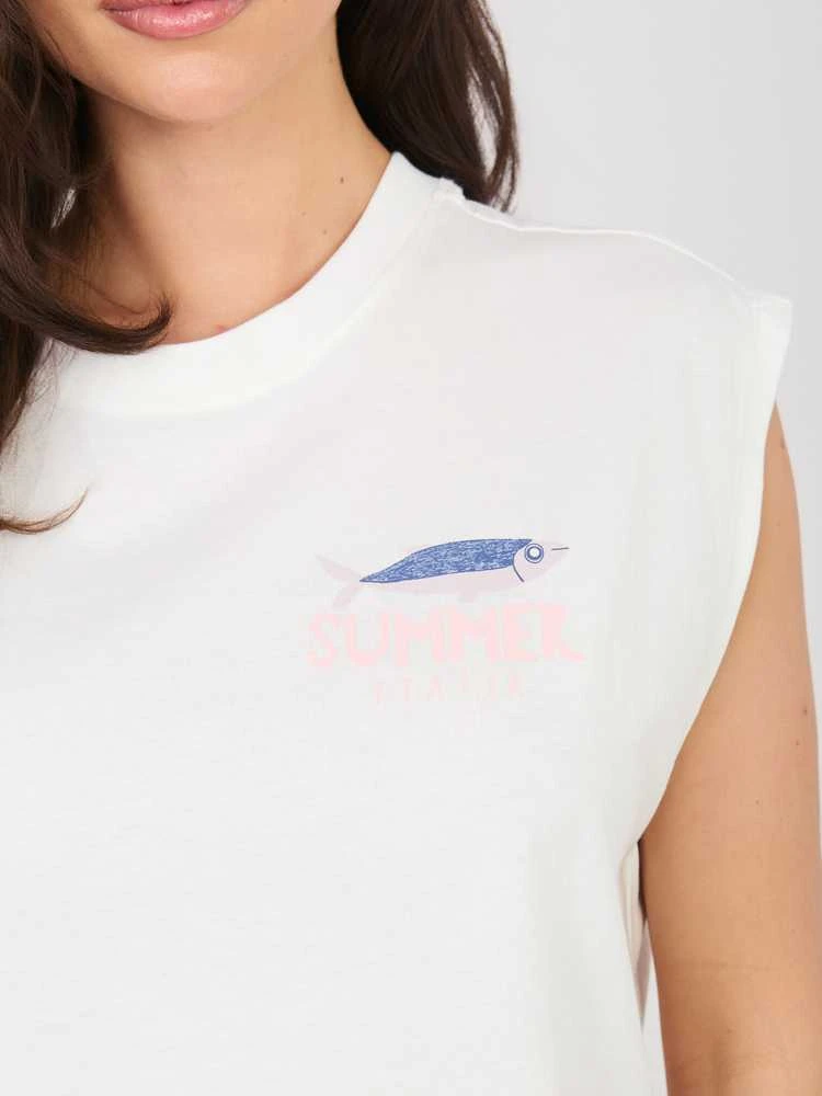 Sublevel T-shirt-D12022M02769B-balta