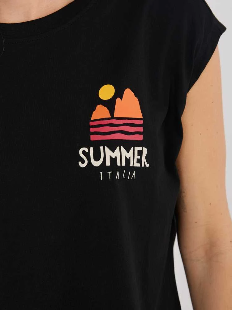 Sublevel T-shirt-D12022M02769B-juoda