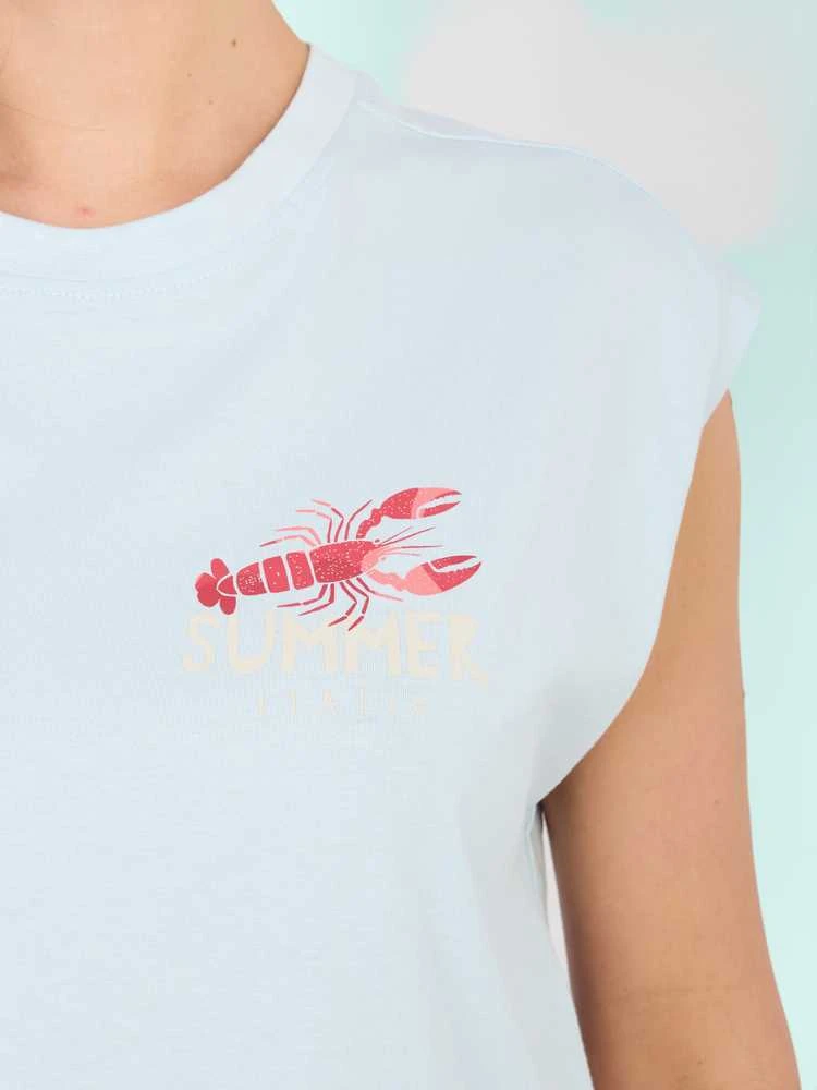 Sublevel T-shirt-D12022M02769B-šviesiai mėlyna
