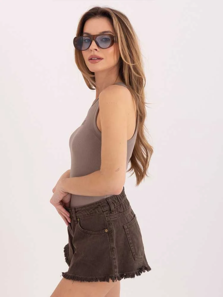 Sublevel Top-D16005AH02704B-ciemny bezowy