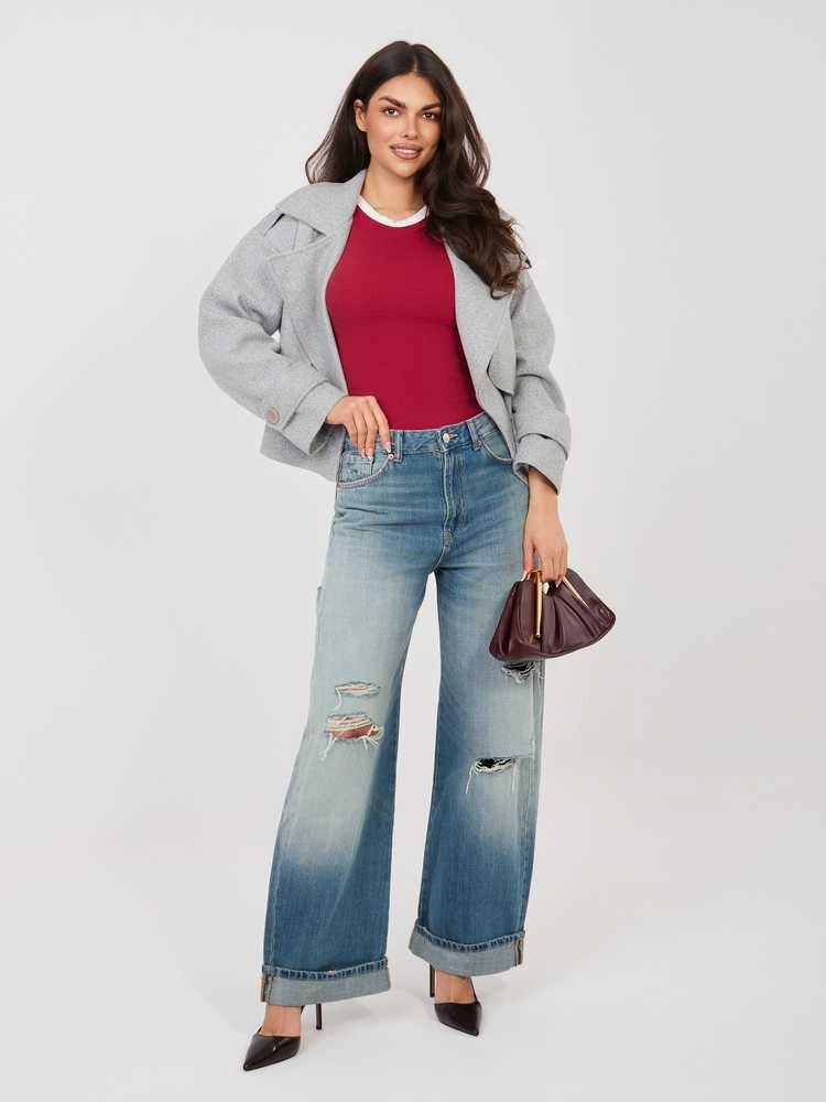 Sublevel Top-D16197AJ02864A-ciemny raudona