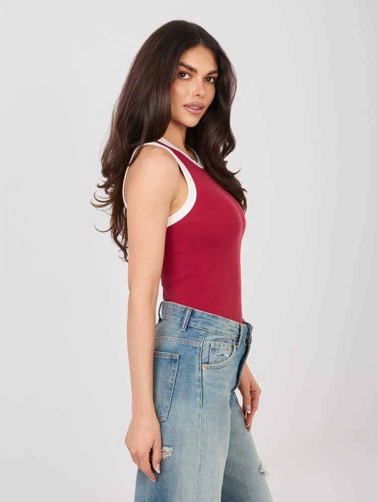 Sublevel Top-D16197AJ02864A-ciemny raudona