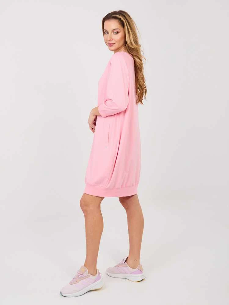 Suknelė Basic Feel Good Sukienka-RV-SK-7203.35P-jasny rožinė