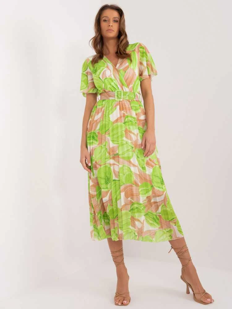 Italy Moda Suknelė-DHJ-SK-11331-2,32-šviesiai žalia