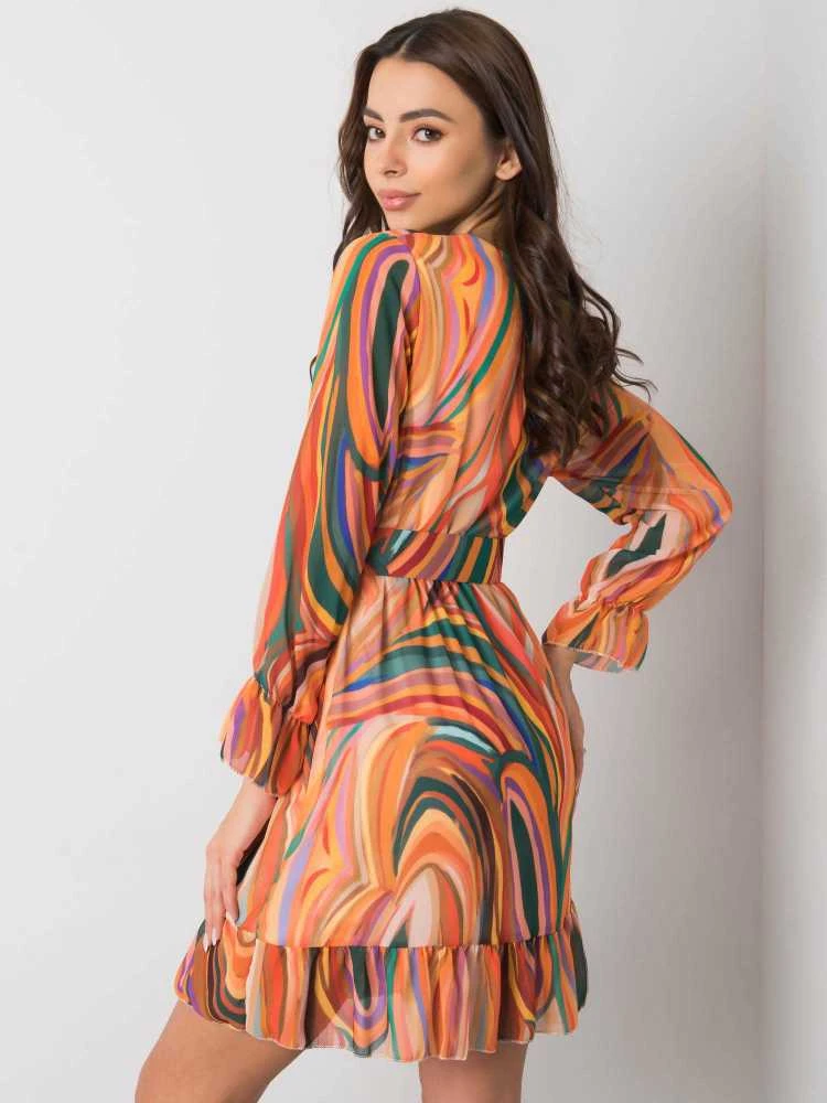 Italy Moda Suknelė-DHJ-SK-12220-4.21-oranžinė