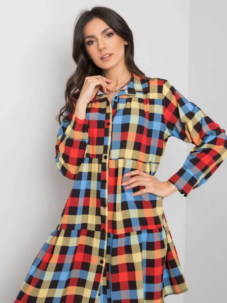 Italy Moda Suknelė-DHJ-SK-12808.64P-juoda-raudona