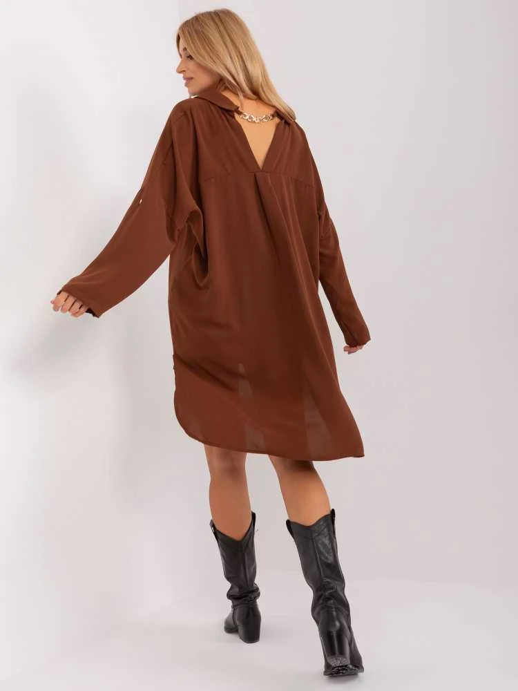Italy Moda Suknelė-DHJ-SK-13938.02P-ruda