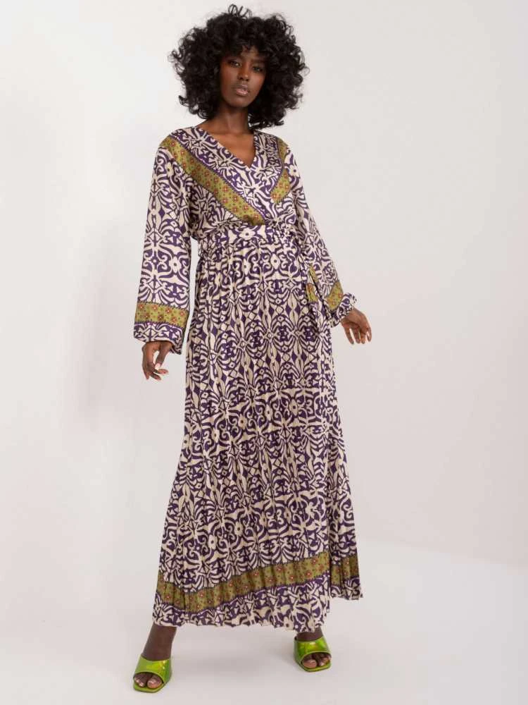 Italy Moda Suknelė-DHJ-SK-16656.13X-tamsiai violetinė