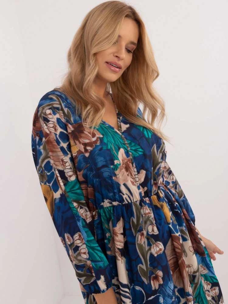 Italy Moda Suknelė-DHJ-SK-19861-5,27-tamsiai mėlyna