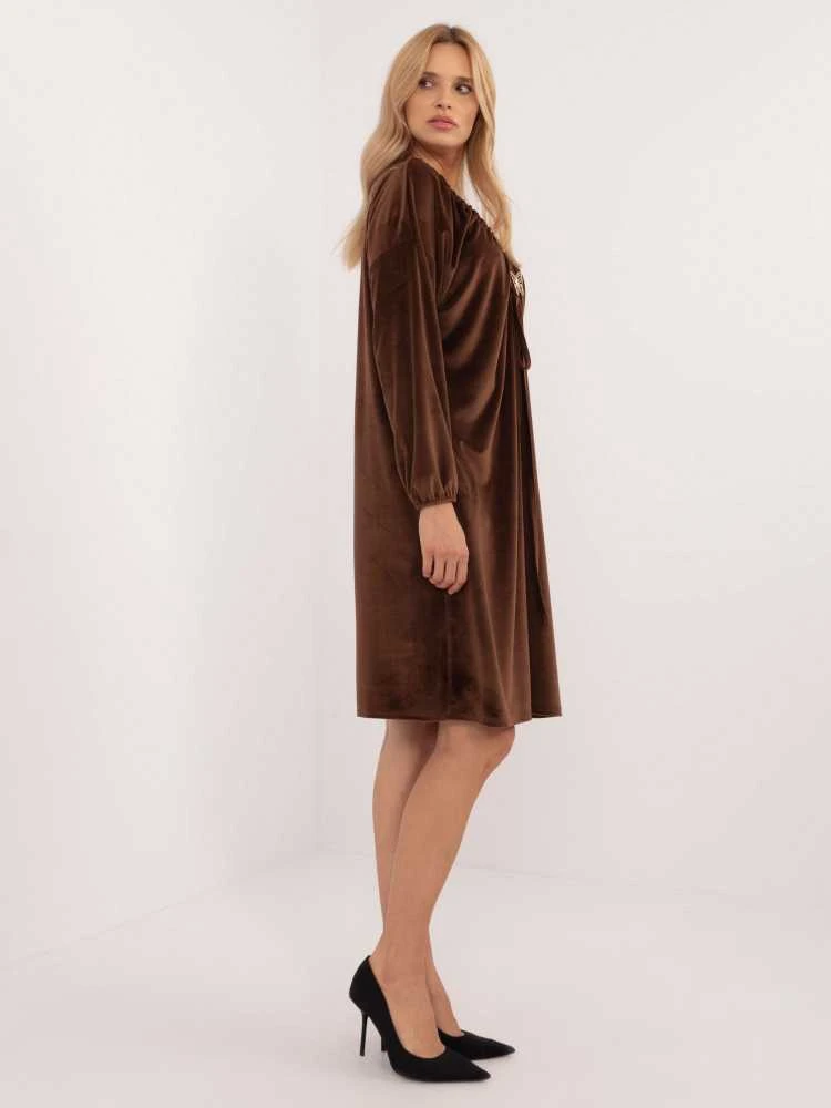 Italy Moda Suknelė-DHJ-SK-19890.86P-ruda