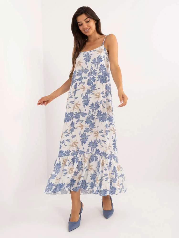 Italy Moda Suknelė-DHJ-SK-7772.25-balta-mėlyna