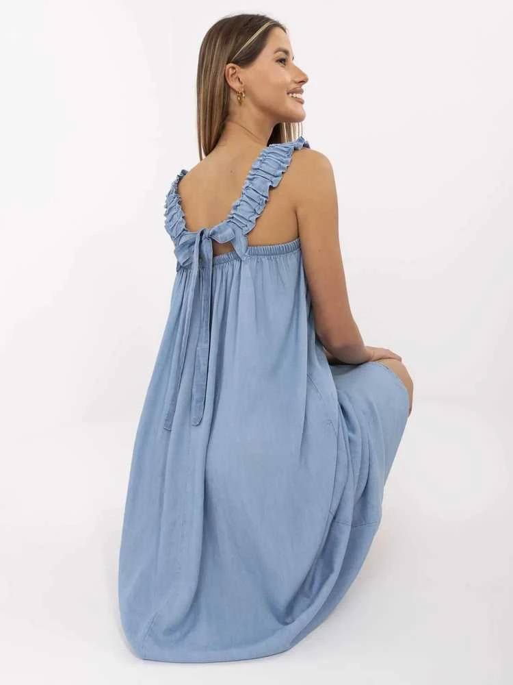 Suknelė Italy Moda Sukienka-DHJ-SK-A9197.90-mėlyna