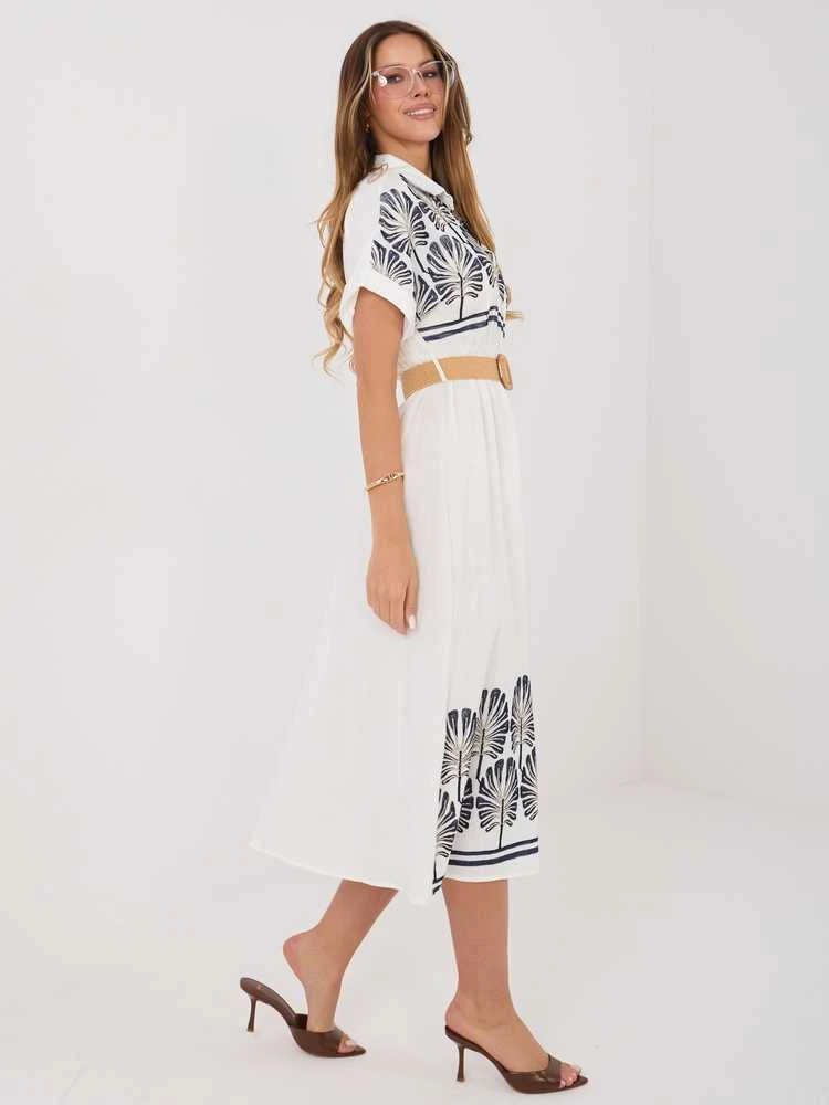 Suknelė Italy Moda Sukienka-IR-SK-2689-2.87-balta ir-tamsiai mėlyna