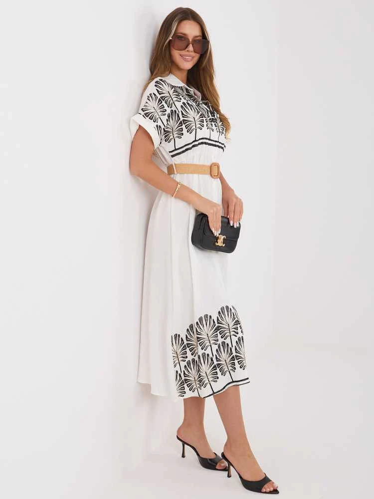 Suknelė Italy Moda Sukienka-IR-SK-2689-2.87-baltai-juodas