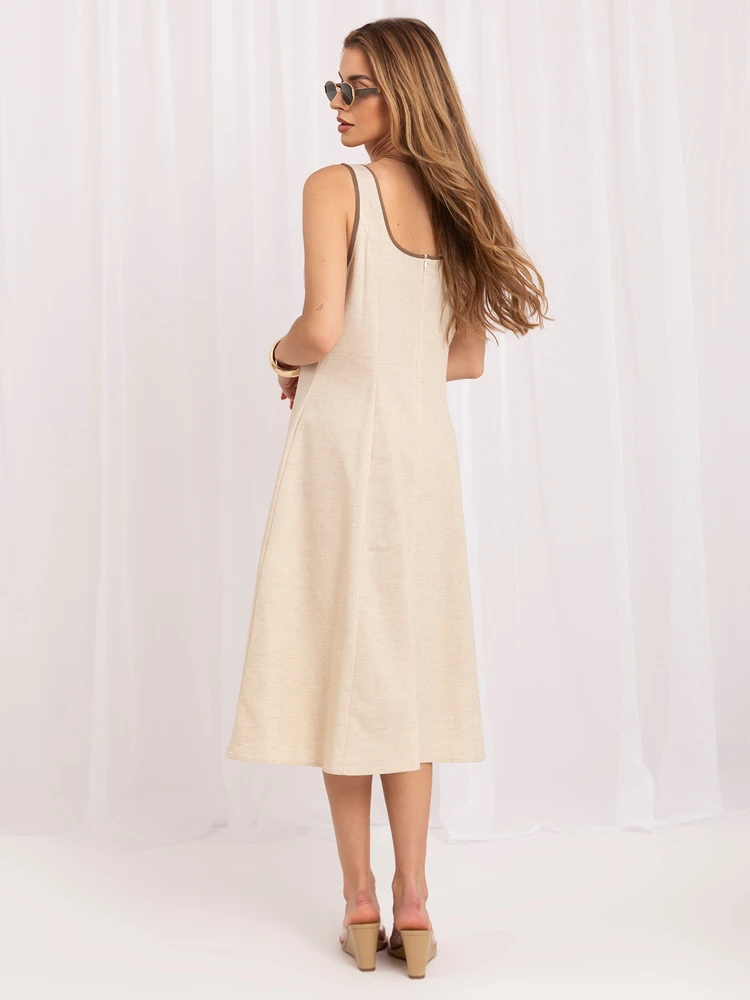 Suknelė Italy Moda Sukienka-IR-SK-J172902.74-jasny smėlio spalva