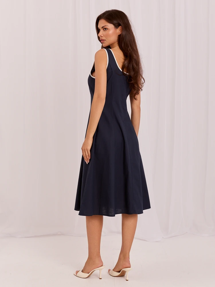 Suknelė Italy Moda Sukienka-IR-SK-J172902.74-tamsiai mėlyna