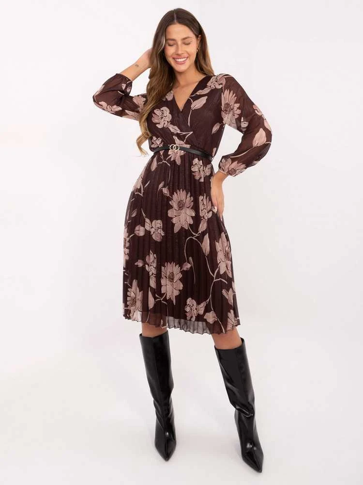 Suknelė Italy Moda Sukienka-IT-SK-10536.18P-ruda