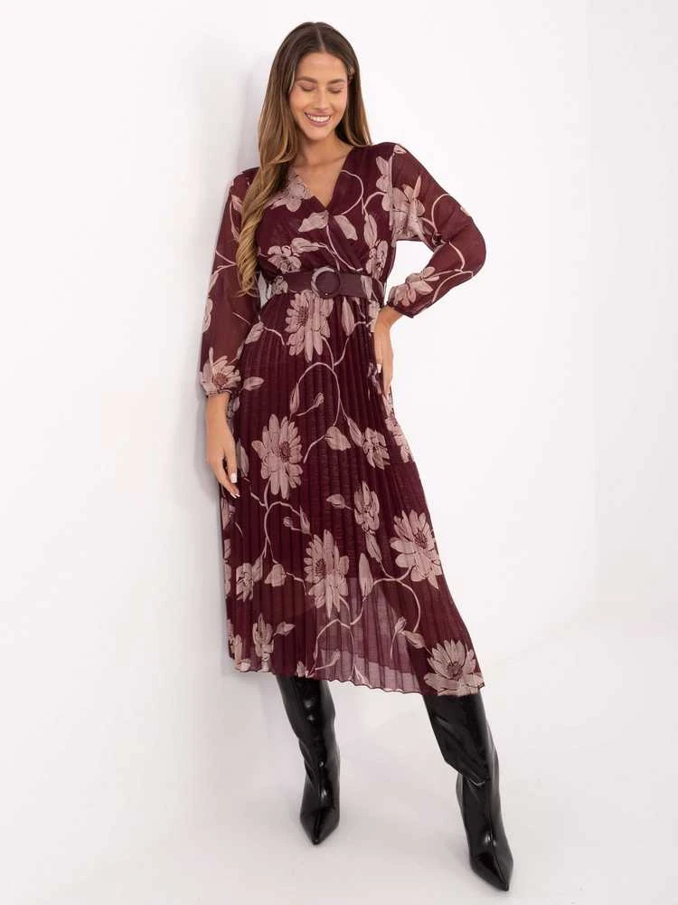 Suknelė Italy Moda Sukienka-IT-SK-11389.27P-bordinė
